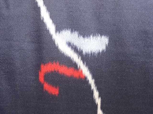  大正ロマン　唐草模様織出しお召し着物